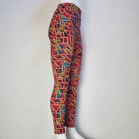 NEW LuLaRoe Pink Geometric Leggings - Picture 1 of 8